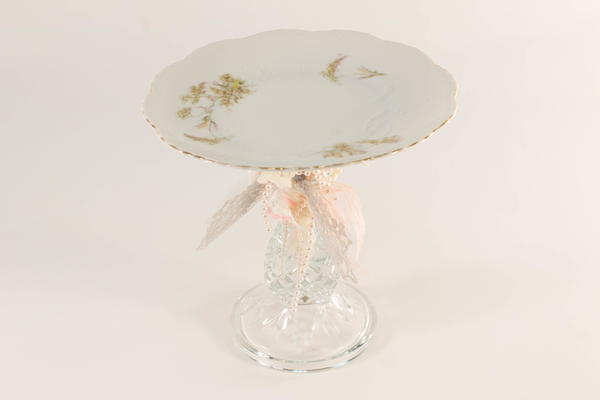 Vintage Plate DIY Cake Stand