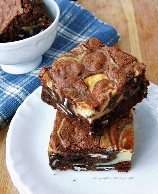 Peppermint Patty Cream Cheese Swirl Brownies