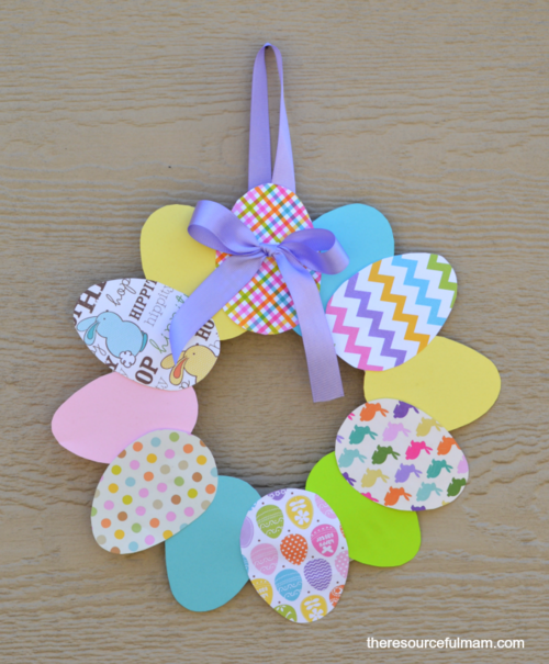 Easy Paper Easter DIY Wreath