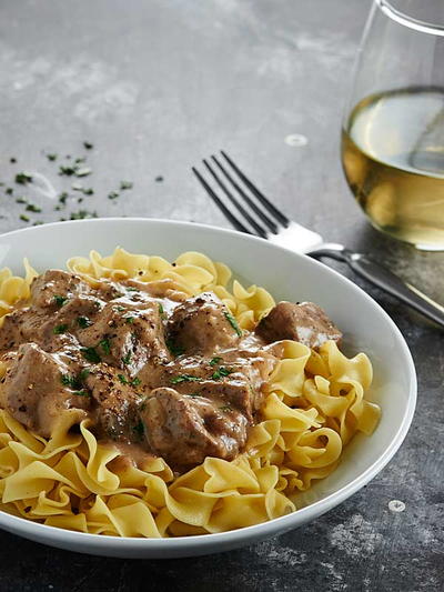 Simple Slow Cooker Beef Stroganoff