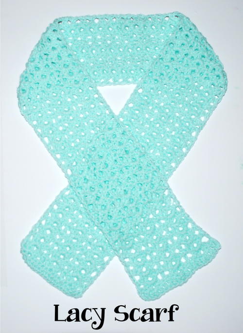 Crochet Lacy Scarf