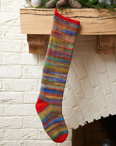 Crazy Colorful Knit Stocking