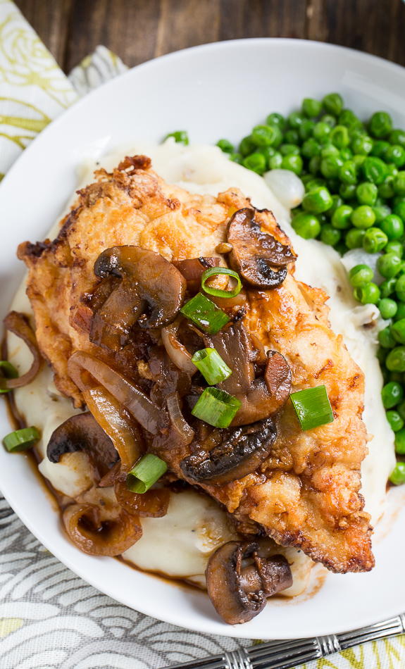 Fried Chicken Breasts with Homemade Mushroom Gravy ...