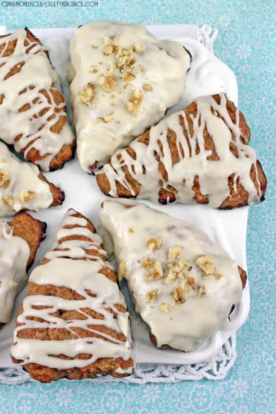 Glazed Banana Bread Scones