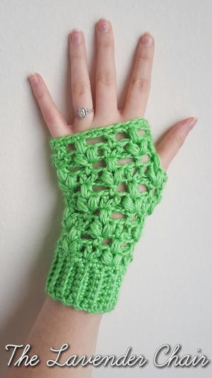 Clover Puff Fingerless Gloves