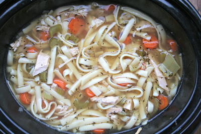 Grandma's Slow Cooker Turkey Noodle Soup