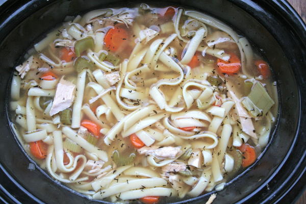 Grandmas Slow Cooker Turkey Noodle Soup