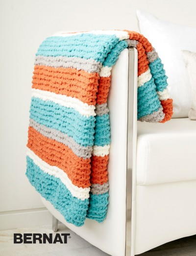 Bernat Blanket Extra Thick Basketweave Table Knit Blanket Pattern Pattern