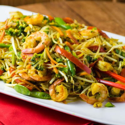 Light and Easy Singapore Noodles