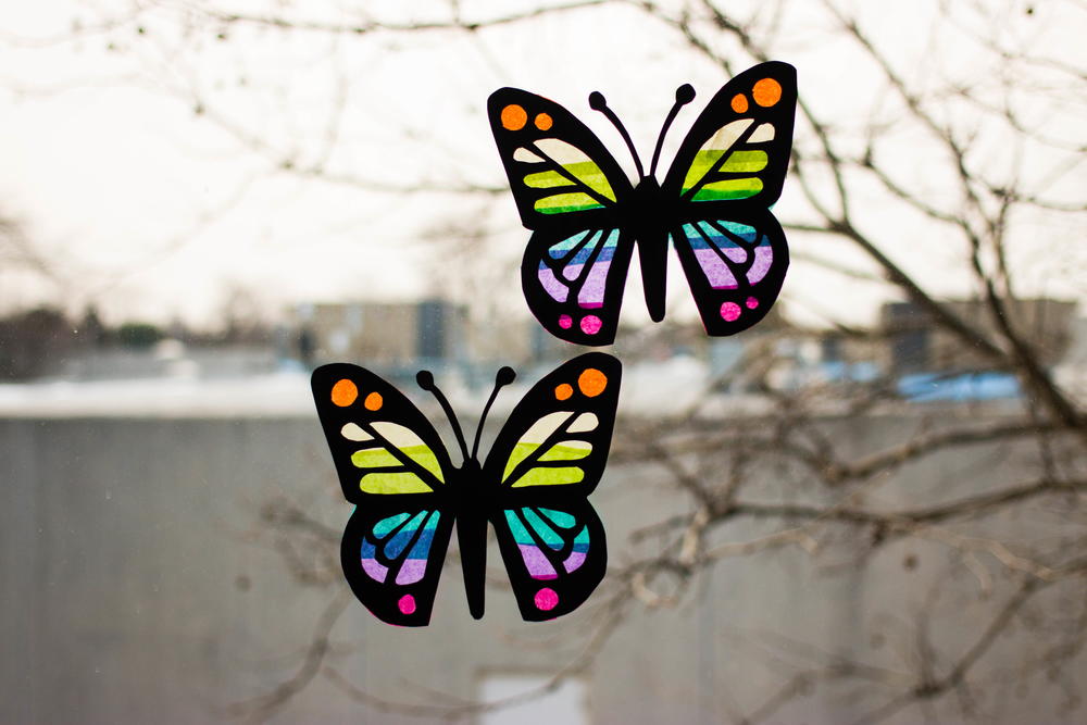 Butterfly Suncatchers | AllFreeKidsCrafts.com