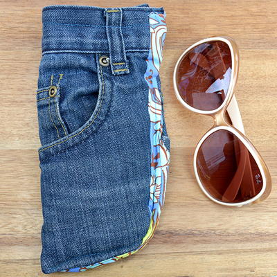 Blue Jean DIY Sunglasses Case