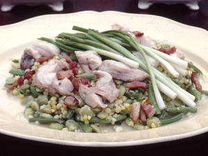 Succotash with Three Steamed Fish
