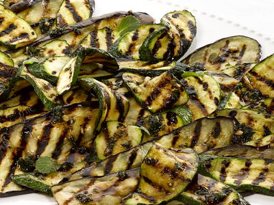 Pan-grilled Eggplant and Zucchini Salad