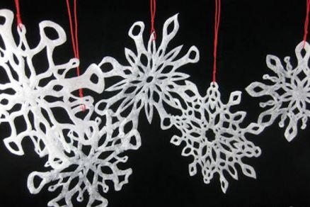 Cool Coffee Filter Snowflake Ornaments