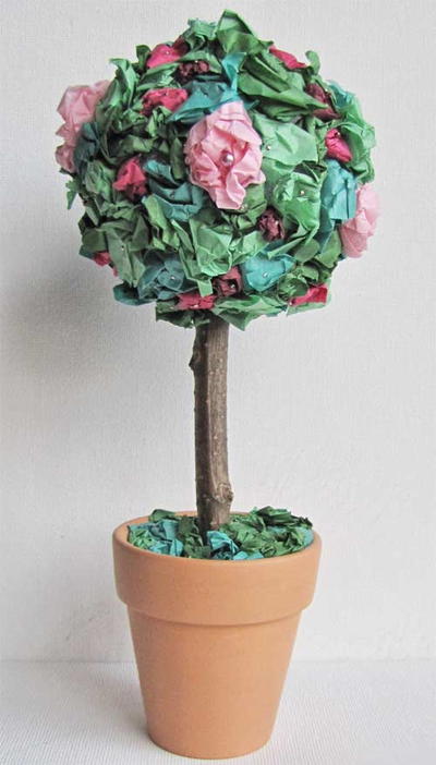 Tissue Flower Topiary
