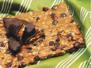 Brittle with Pumpkin Seeds and Cranberries