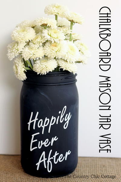 Chalkboard Mason Jar Vase