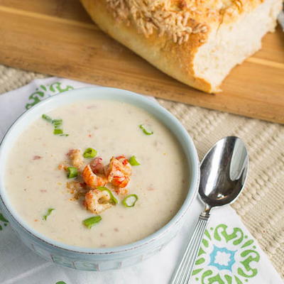 Crawfish and Cauliflower Soup