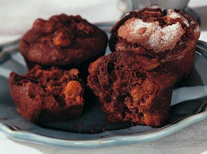 Double Chocolate Apricot Muffins