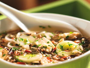 Gingery Chicken and Wild Rice Soup