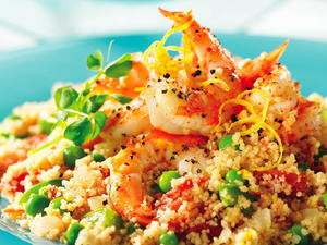 Peppery Shrimp with Couscous