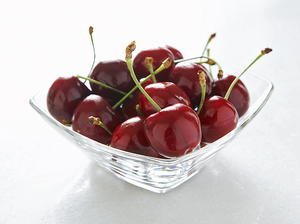 Lemon Curd Dip with Cherries and Berries