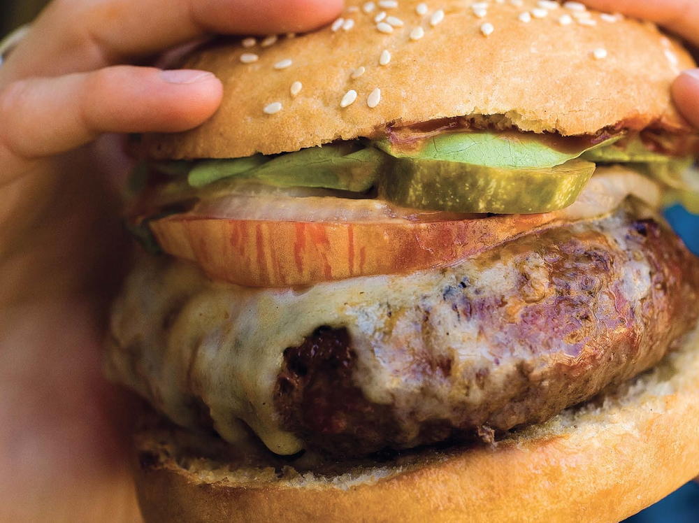 Burgers with House-Made Buns, Pickles, and Fries