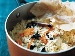 Herby Rice Pilaf with Pistachios and Almonds