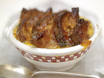 Good Old Bread And Butter Pudding With A Marmalade Glaze And Cinnamon And Orange Butter Cookstr Com