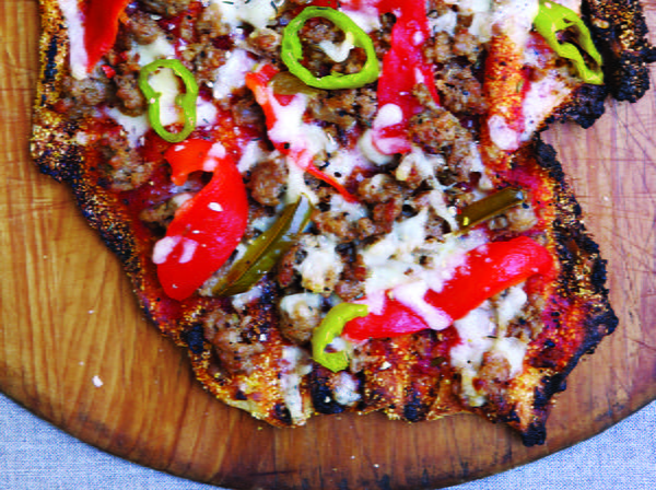 Sausage and Sweet Pepper Pizza