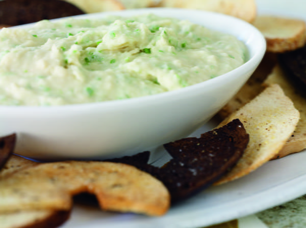 White Bean Dip with Garlic Scapes