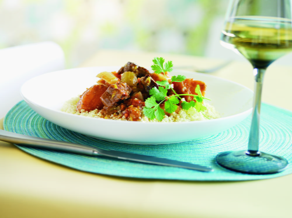 Tunisian Lamb Tagine with Toasted Almonds and Couscous Tunisian Lamb Tagine with Toasted Almonds and Couscous