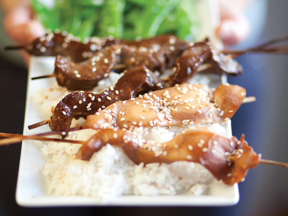 Teriyaki Chicken and Beef Skewers-image