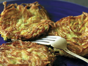 Pan-Fried Sage-Scented Zucchini Pancakes 