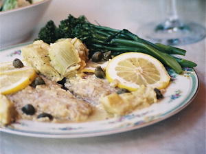 Veal Francese with Artichoke Hearts