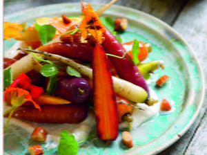Heirloom Carrot Salad, Yogurt, Almond & Honey Dressing