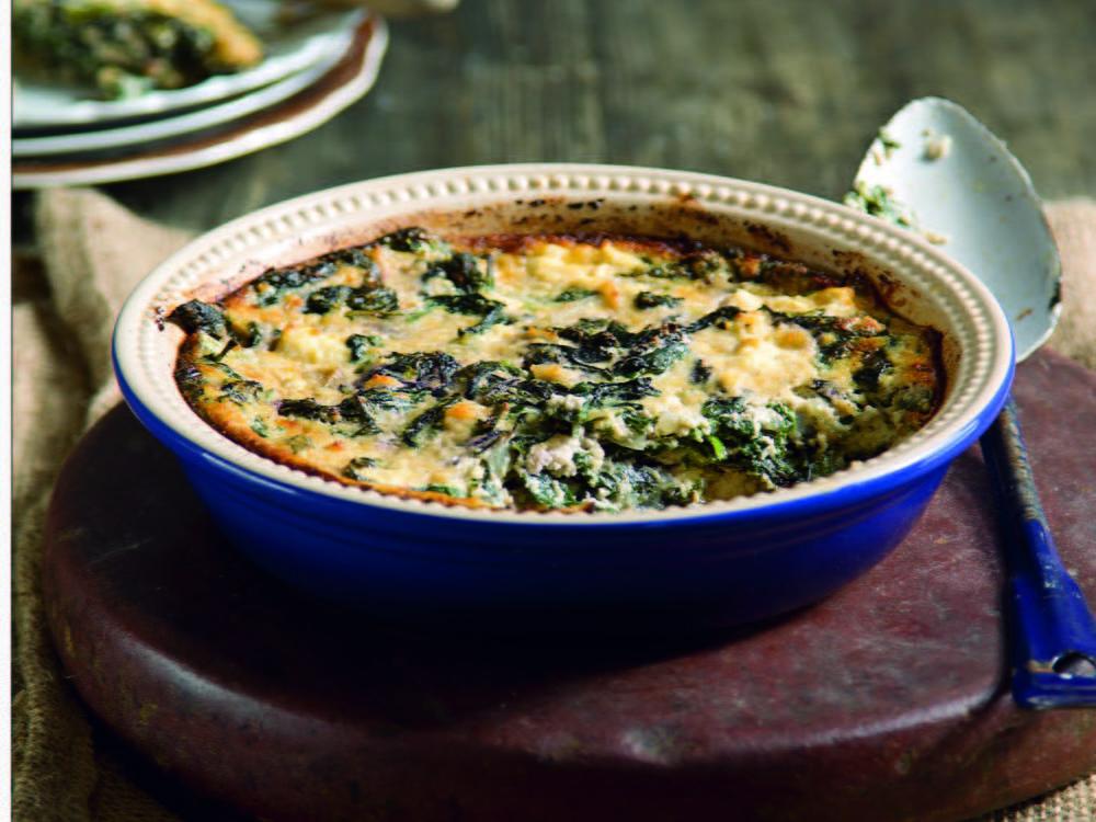 Spinach, Mustard Greens & Baked Ricotta Cheese | Cookstr.com
