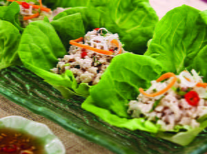 Chiang Mai Chicken in Lettuce Cups