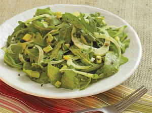 Fennel, Avocado, and Rocket Salad with Lemon-Caper Vinaigrette