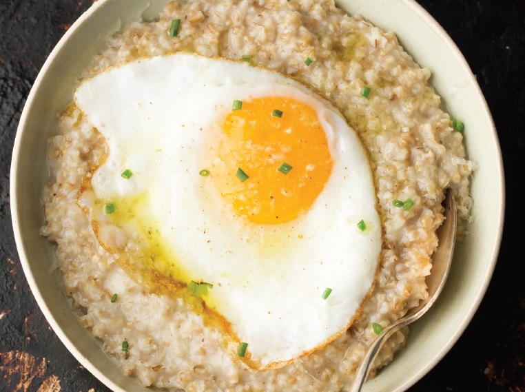 Savory Oatmeal with a Basted Egg image