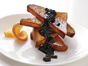 French Toast with Blueberry Compote
