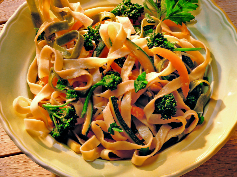 Zucchini and Broccolini Tagliatelle