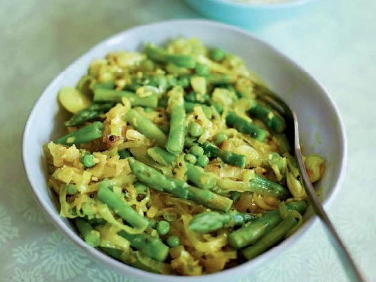 Sauteed Spring Vegetables with Spices