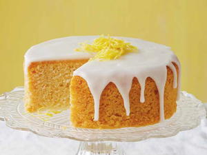 French Lemon Cake with Lemon Glaze