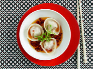 Szechuan Wontons in Chile Oil