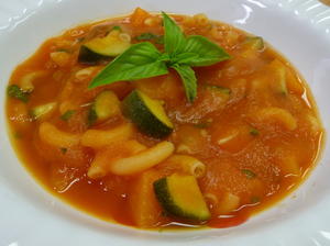 Three Squash Soup with Orzo 