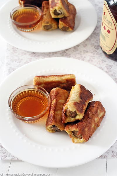 French Toast Sausage Roll-Ups