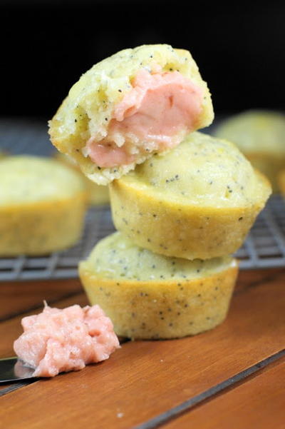 Poppy Seed Muffins with Strawberry Butter