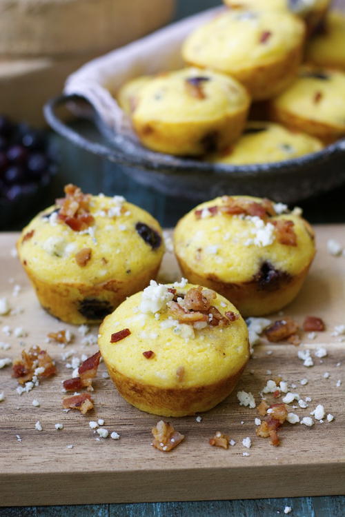 Blueberry Bacon Corn Muffins 