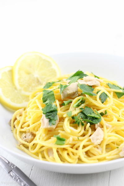 Lemon Tuna Olive Oil Pasta